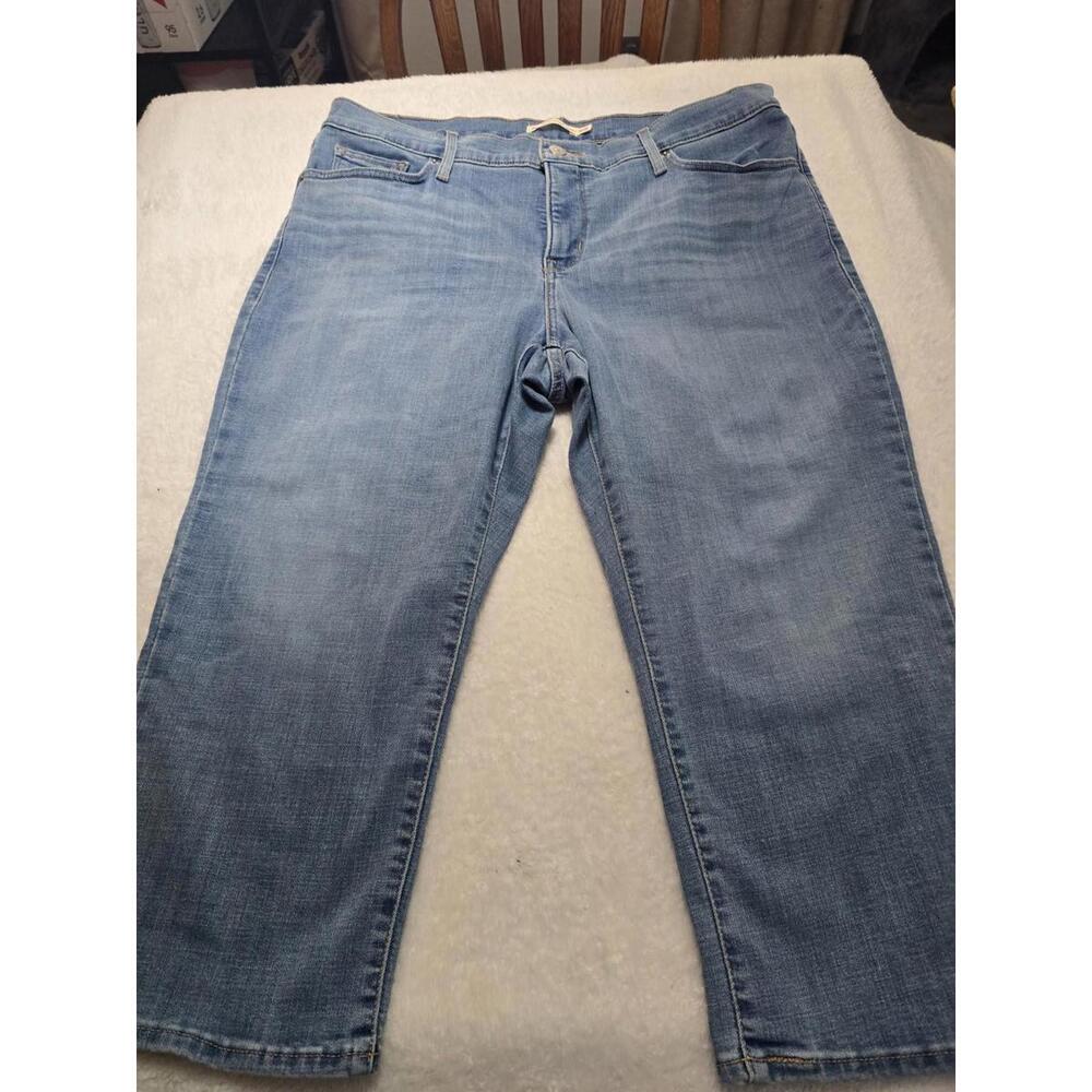 Levi's 311 Shaping Skinny Capri Jeans Womens 16W Light Wash Stretch WaterLess